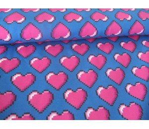 Jersey Hamburger Liebe - 72ppi Pixel Hearts lila